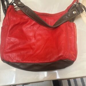 Saint Johnson Bay Red and brown hundred percent leather soft